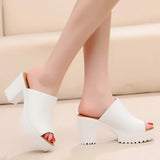 Mouth High And Fitting Room Slippers Summer Wearing Rough And Waterproof Table Comfortable Cool Slippers Large Size 40-43