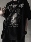 Men's Gothic Punk Shield Graphic Tee- Outfit