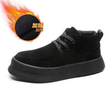 Zingj New Men And Korean Version Fashion Martens British Retro Frosted Leather Platform Work-Wear Plate Shoes