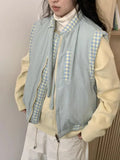 Blue Plaid Vest- Outfit