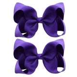 4'' Cute Solid Grosgrain Ribbon Bowknot Hair Clips For Girls Handmade Hairpins Barrettes Headwear Kids Hair