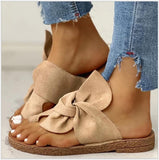 Girls In 2023 Bowknot Spring And Summer New Style Outside Wearing Beach Toe Slippers Hair Sandals On Behalf Of