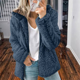 new women's hooded woolen fleece autumn and winter