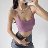 Zingj Fashion Women's Fashion New Fashion French Sweet And Spicy Leisure Sports Be Careful With Chest Cushions Exposed Back Suspenders