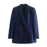 New Women's Casual Suit Vest Fashion Suit Buckle Straight Trousers Double