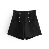 New Spring Autumn Women Shorts Simple Style Sexy Short Pants Hight Waist Shorts Black Casual OL