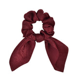 Chiffon Bowknot Elastic Hair Bands For Women Girls Solid Color Scrunchie Headband Hair Ties Ponytail Holder Hair