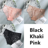 Sexy Low Waist Women's Underwear Lace Plus Size Seamless Panties Breathable Lingerie Female Briefs Solid Hollow