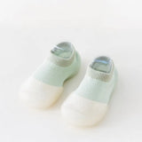 Spring Leopard Soft Bottom Non-Slip Floor Socks Solid Color Toddler Girl Boy Shoes With Transparent Rubber Soles Kid