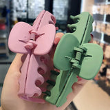 Korean Solid Big Hair Claws Elegant Frosted Acrylic Hair Clips Hairpins Barrette Headwear for Women Girls Hair