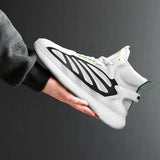 Men Sneakers Breathable Mesh Running Shoes Men Graffiti Sports Shoes Fashion No-slip Walking Jogging Shoes