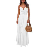 Spot Women's Summer Fashion Women's Temperament In The Long Sling Dress Dress