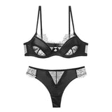 Sexy Eyelash Lace Bra Set Women Lingerie French Embroidery Bralette Push Up Brassiere Female Underwear Bra and Panty