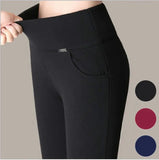 High Waist Outer Wear Elastic Pencil Metal Decoration