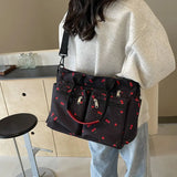 Printed Cherry Large Capacity Shoulder BagOutfit