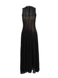 French Famous Style Sleeveless Dress 2025 New Micro-Bomb Lace Design Slimming Long Dress Dress Women's