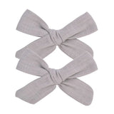 Lovely Baby Solid Hair Bows With Clip Bowknot Hair Clips Headwear Children Cute Cotton Hairpins Barrettes Hair