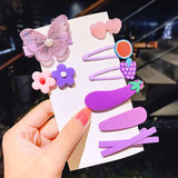 New Girls Cute Cartoon Flower Geometric Hairpins Sweet Headband Hair Ornament Barrettes Hair Clips Fashion Hair