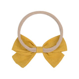 Cute Baby Headband For Girls Elastic Rope Turban Bows kids Stretch Princess Solid Hair Bands Headwear Hair