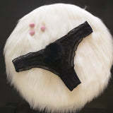 Rabbit Tail Sexy Lace Panties Women Breathable Transparent Seamless Underwear G-string Thong Sexy