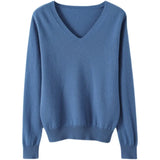 Sweaters Women Casual V-neck Solid Jumpers Pullovers Spring Autumn Womens Sweater Cashmere Knitwear Bottoming