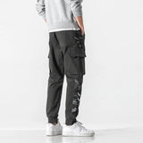 Big Men's Trousers Summer Overalls Men's Trendy Nine-Point Korean Version of The Tide Brand Harem Trousers for