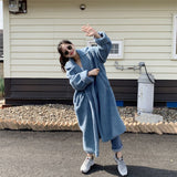 Women Solid Fur Coat Long Sleeve Casual Fleece Jacket Female Turn Down Collar Long Teddy Coat