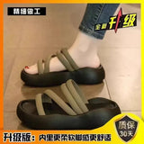 Zingj New Pregnant Women Step On Excrement Slippers Female Summer Wear Platform Beach Sandals Fashion Women