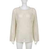 Hollow Out Star Crochet Knit TopOutfit