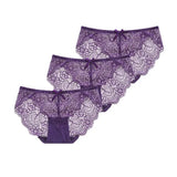 Sexy Lace Underwear Women Transparent Low Waist Panties Cotton Crotch Briefs for Girls Breathable Seamless