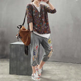 women's sweater 2021 new spring and autumn Korean version loose lazy knit printing cardigan women autumn and
