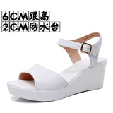 Toe-Word High Heels 8CM Slope And Women's Waterproof Table Comfortable Loose Cake 33-43 Black Hollow