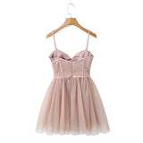 Black Mesh Frill Tulle Strap Mini Dress- Outfit