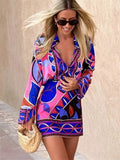 Women Shirt Print Button Up Shirt Long Sleeve Top Female Streetwear Elegant Blouses And Shirts Summer Chic Woman