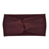 Women Headband Turban Solid Color Girls Knot Hairband Hair Accessories Twisted Ladies Makeup Elastic Hair Bands
