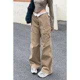 Ruched Khaki Baggy Cargo PantsOutfit