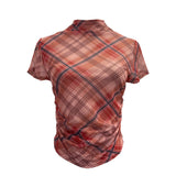 Real Shooting Sweet Cool Hottie Slim Slimming Vintage Lattice Short-Sleeved T-Shirt Small Neck Folding Thin Top