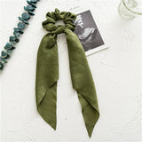Women Streamers Bohemian Scrunchies Print Elastic Hair Bands Girls Hair Ropes Ties Holder Ponytail Headwear Hair