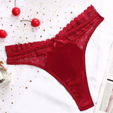 Women Sexy Lace Panties Low-waist Underwear Thong Female G String Hollow Out Lingerie Temptation Embroidery