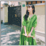2022 Spring Summer Women New Fashion French Small Fresh Puff Sleeve Dress Elegant Parti Even Long Dress Women