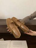 Single Shoes Women 2025 New Spring And Autumn Mary Jane Women's Shoes French Word With Gentle Evening Shoes Bean
