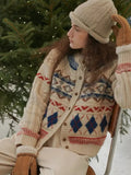 Knitted Design Buttoned Cardigan- Outfit