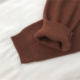 Knitted Sweater Women Oversized Argyle Sweaters Fashion Clothes Famale Long Sleeve Korean Crop Top Women Ropa De