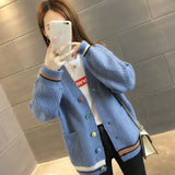 Women Patchwork Ribbed Knitwear Soft Charm Newest Fashion Loose Pius Size 3XL Daily Lovely Preppy Style Ulzzang