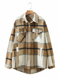 Vintage Pockets Oversized Plaid Shacket-Outfit