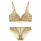 New Women's underwear Set Lace Sexy Push-up Bra And Panty Sets Comfortable Brassiere Adjustable Gathered