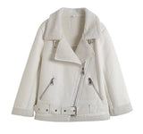 A Large Number Of Women's Fur Coat Women Long Locomotive Lapel Loose Leather