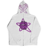 Hoodie Star Print Goth Punk Sweatshirt Sport Coat Pullover Gothic Long Sleeve Oversized Hoodie Y2k Jacket Women's