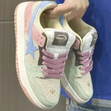 Aesthetic Star Patchwork SneakersOutfit