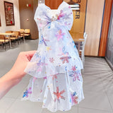 Girls Beautiful Chiffon Bow Print Flower Strawberry Hairpins Headband Kids Sweet Hair Decorate Clip Fashion Hair